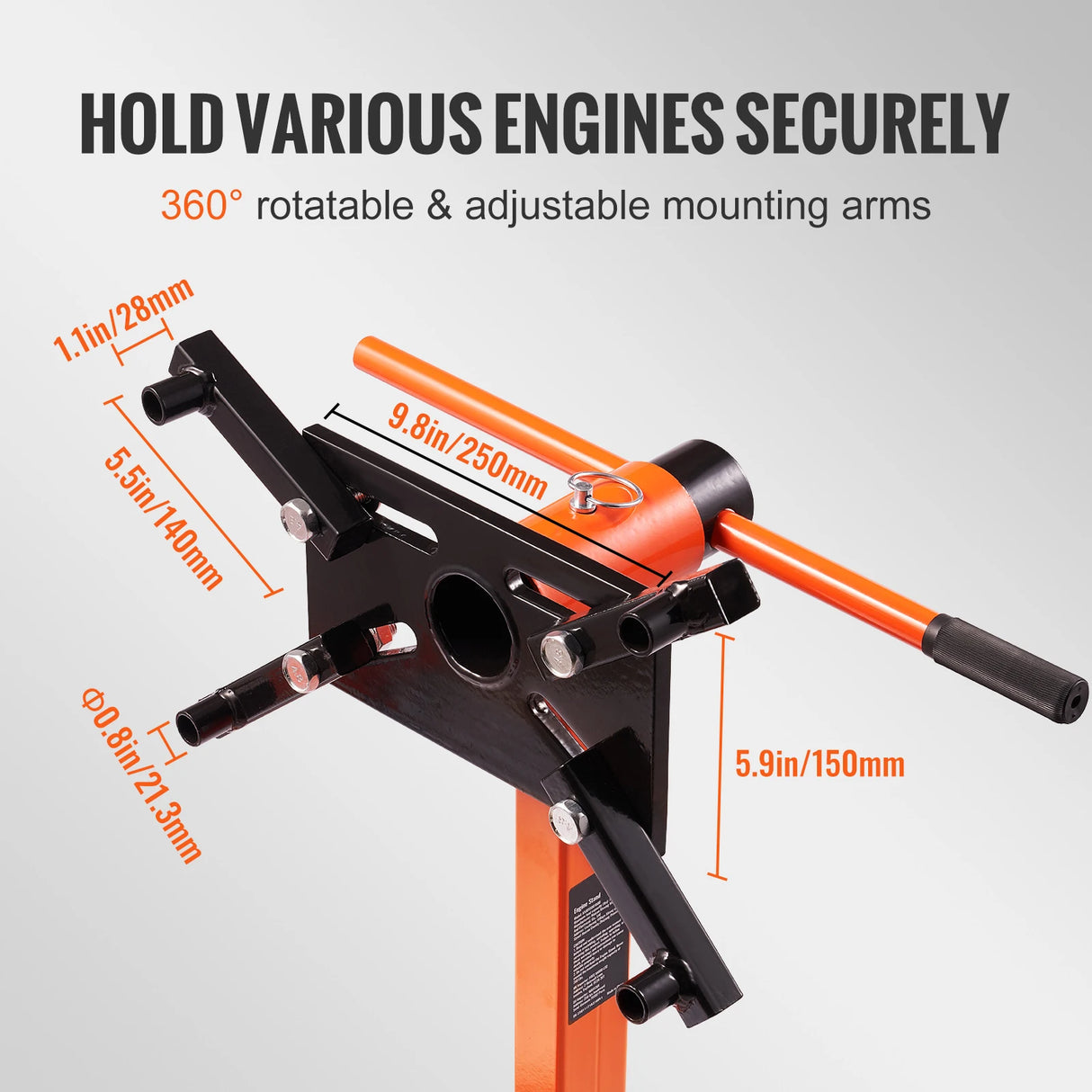 Soporte de Motor SucceBuy 750/1300/1500 lb – Caballete Giratorio 360° para Reparación de Vehículos