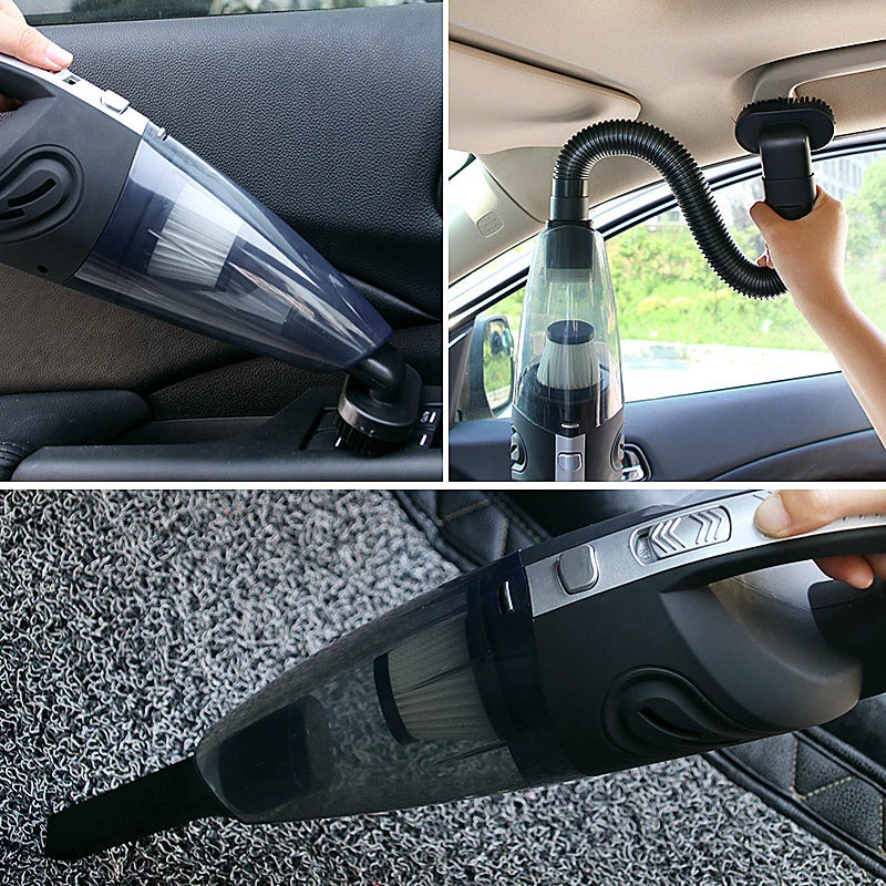 Aspiradora de mano inalámbrica, potente succión ciclónica, limpieza Interior de coche, portátil, recargable para pelo de mascotas en casa