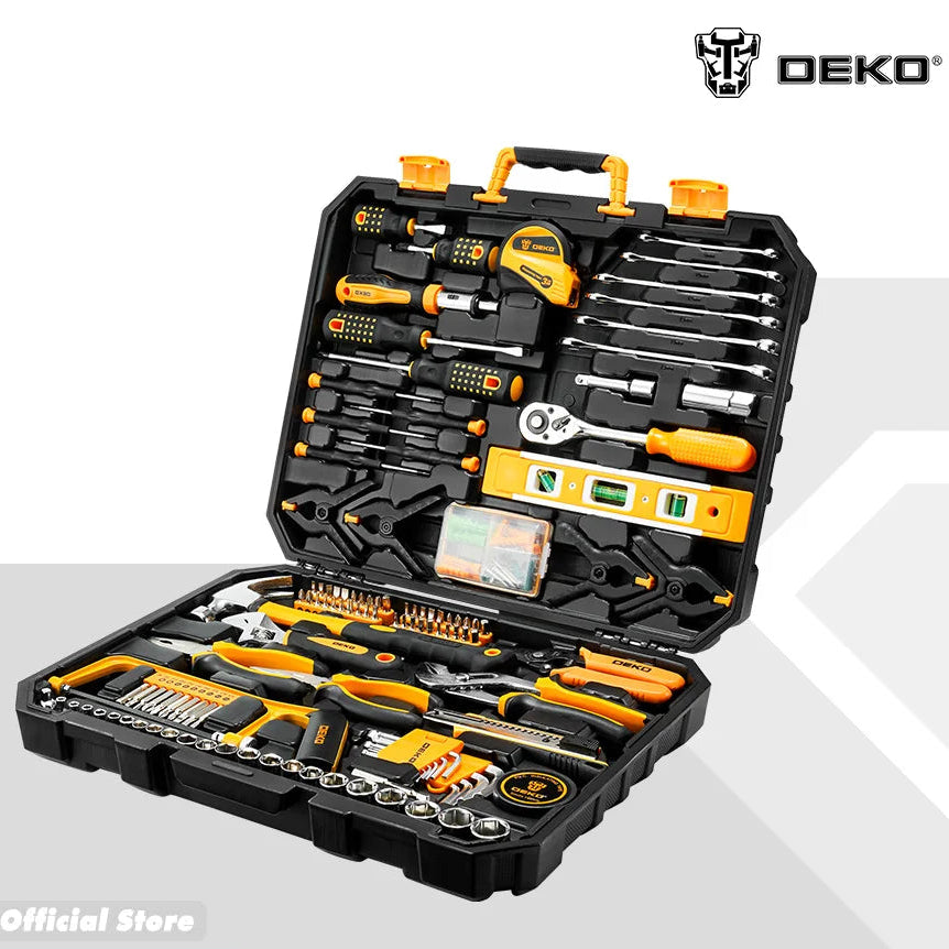 Maletín de Herramientas DEKO 228 Piezas – Juego Completo de Llaves de Vaso para Reparación de Automóviles con Estuche