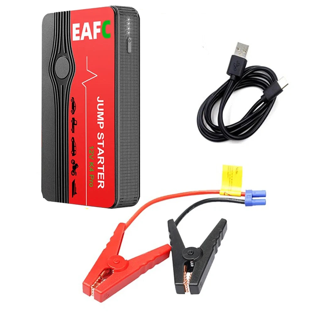Arrancador de Batería Portátil 1200A 12V – Jump Starter para Coche Gasolina 4.0L y Diésel 2.0L