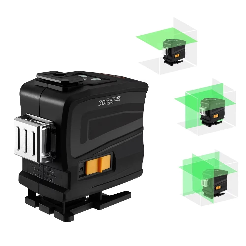 Nivel Láser DEKO 3D 12 Líneas Verde LL12-GTD – Autonivelante con Control Remoto Alta Precisión