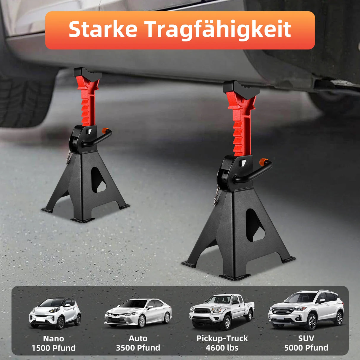 1 par de soporte de gato de elevación de rueda de coche de 3 toneladas/6 toneladas, soporte de gato de seguridad para reparación de automóviles, soporte de neumático de coche, soporte de seguridad para reparación de marc