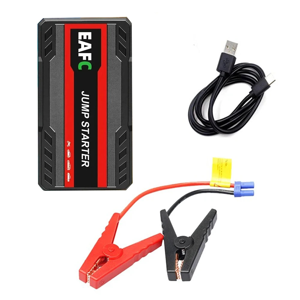 Arrancador de Batería Portátil 1200A 12V – Jump Starter para Coche Gasolina 4.0L y Diésel 2.0L