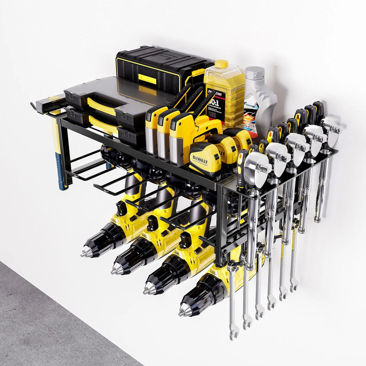 Estante Organizador para Herramientas Eléctricas – Soporte Metálico de Pared para Taller y Garaje