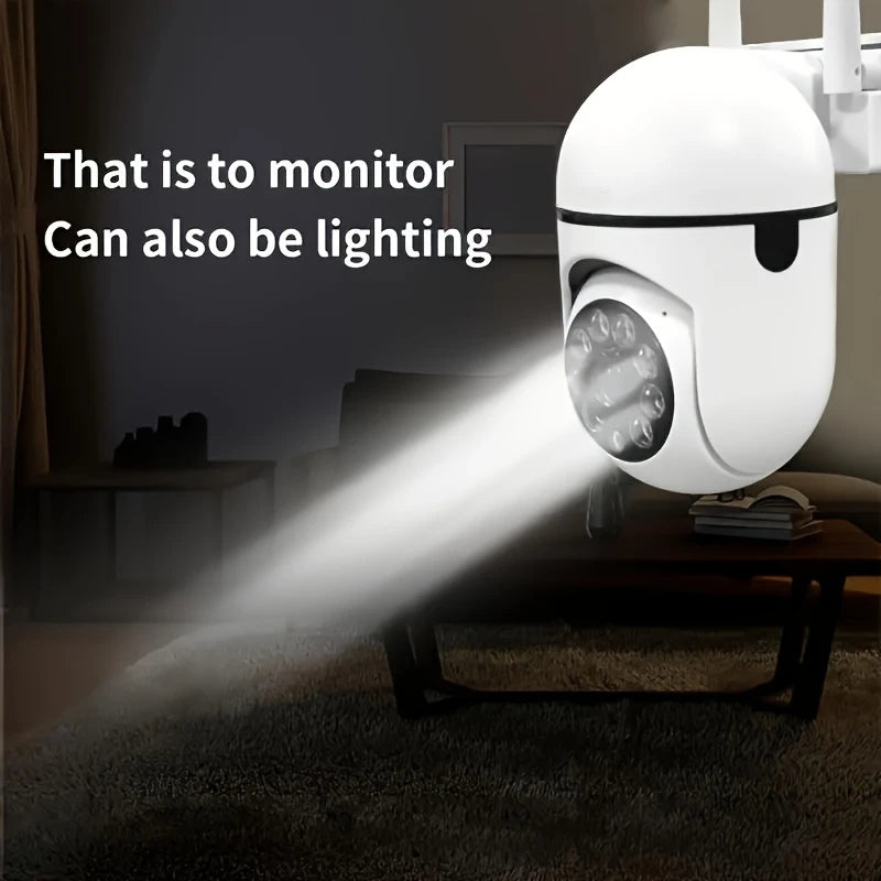 Cámara de seguridad WiFi inalámbrica 1080P HD Ease Life 2 unidades con visión nocturna en color, audio bidireccional y rotación 360° Pan/Tilt/Zoom para interior y exterior