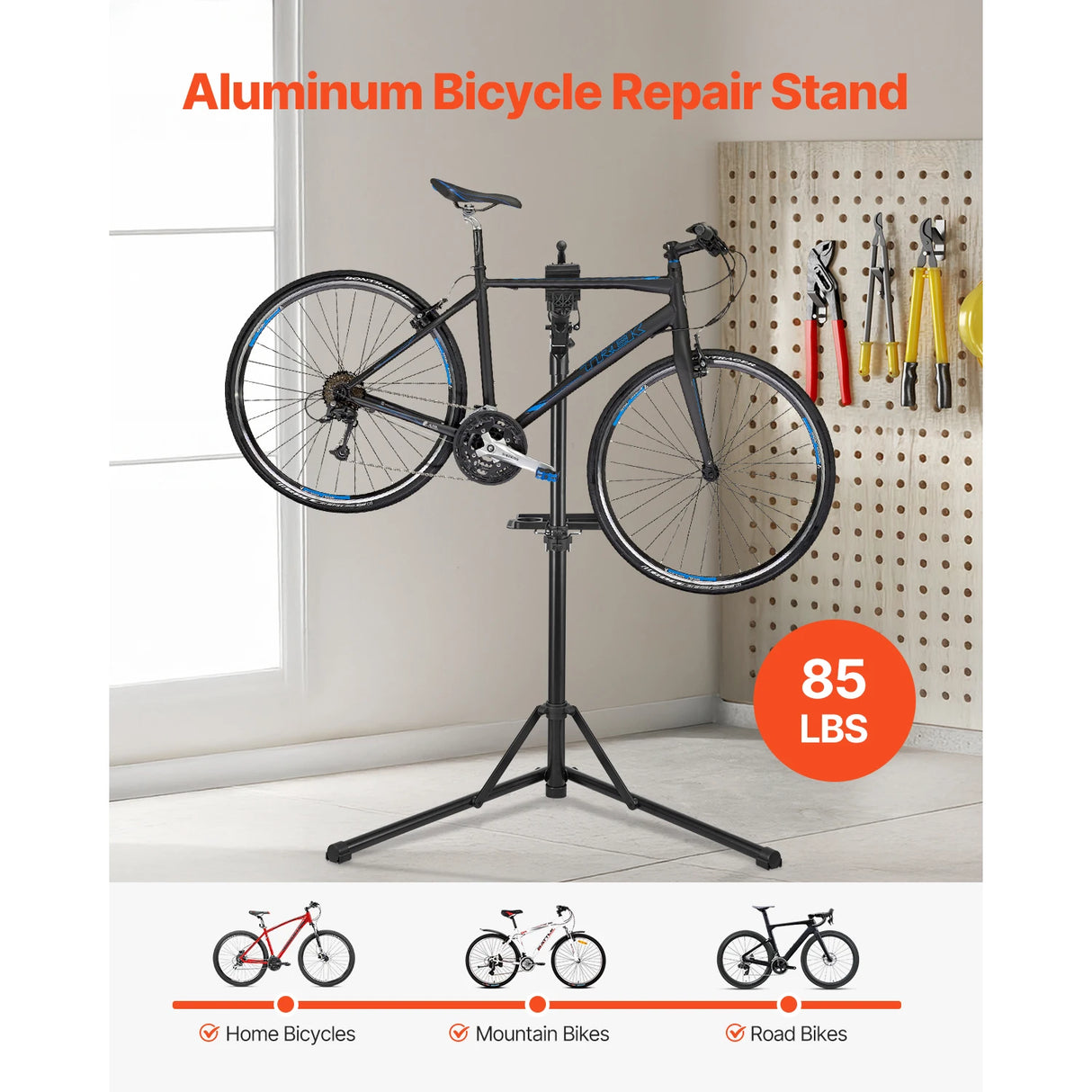 Soporte de Reparación de Bicicletas SucceBuy Plegable – Caballete de Trabajo Ajustable Alta Resistencia (30-50 kg), Soporte de Mantenimiento para MTB y Bicicleta de Carretera