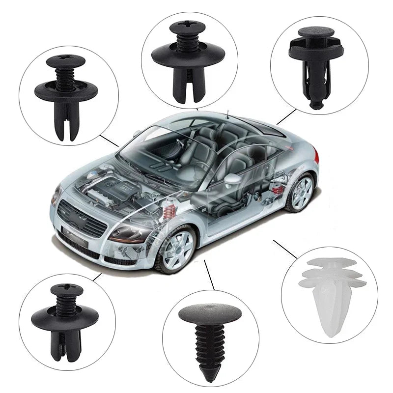 Estuche de herramientas de reparación para el automóvil, kit que incluye remache, clip, herramienta de extracción de embellecedor de panel de puerta, desmontaje de interior automático y palanca de coche