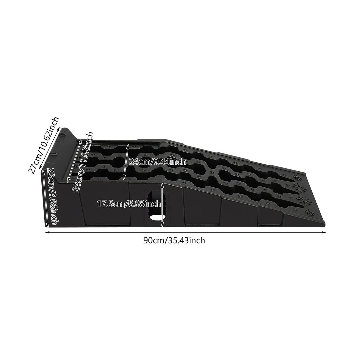 2 Rampas de Servicio para Coche 16.000 lb – Rampas Universales Reforzadas de Perfil Bajo para Vehículos y Camiones