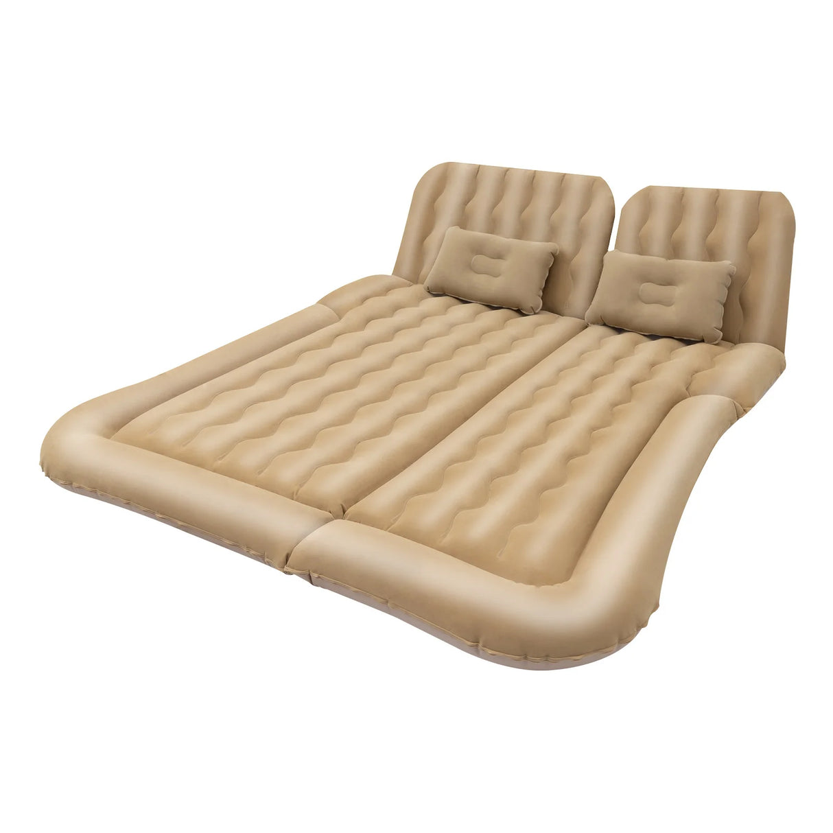 Cama Inflable para Coche con Bomba y Almohada – Colchón Hinchable Plegable Universal para Asiento Trasero, Cojín Flocado Portátil para Viajes