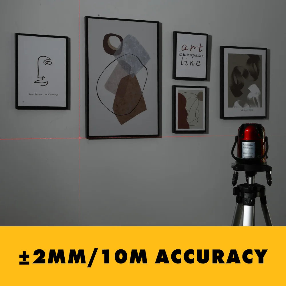 Nivel Láser DEKO LL5 5 Líneas + 6 Puntos – Autonivelante 360° con Luz Roja y Verde de Alta Visibilidad