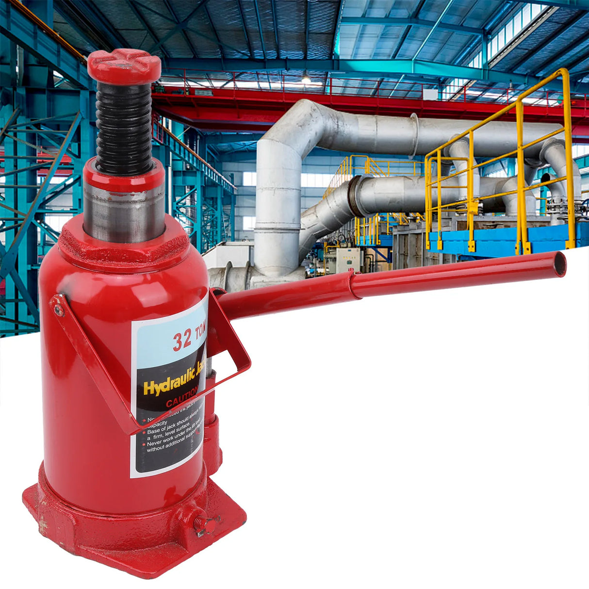 Gato Botella Hidráulico 32 Toneladas – Elevador Automotriz de Acero para Reparación de Vehículos