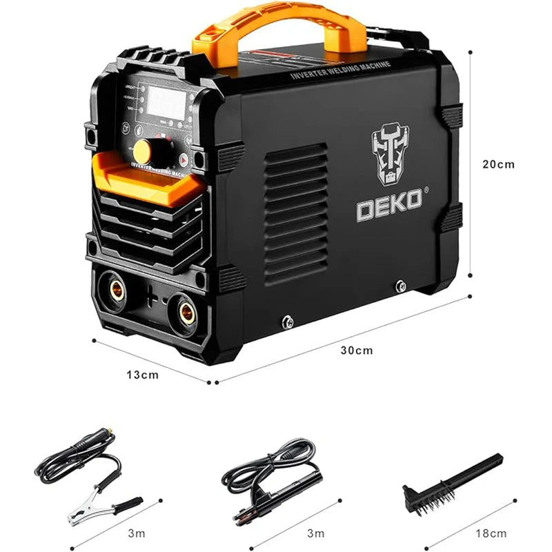Estación de Soldadura DEKO LCD 220V MMA 160A – Inverter IGBT con Pantalla Digital y Accesorios