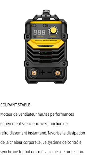 Soldadora DEKO MMA 220V ARC 200A – Máquina de Soldadura con Soporte de Electrodo y Accesorios
