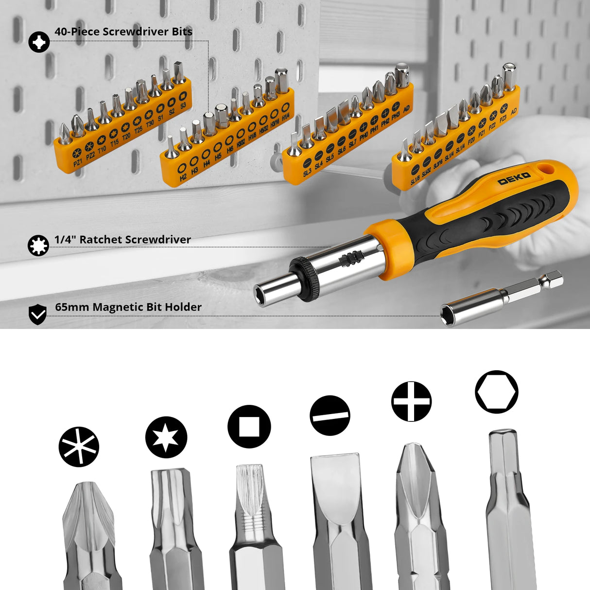 Maletín de Herramientas DEKO 228 Piezas – Juego Completo de Llaves de Vaso y Reparación Automotriz con Estuche