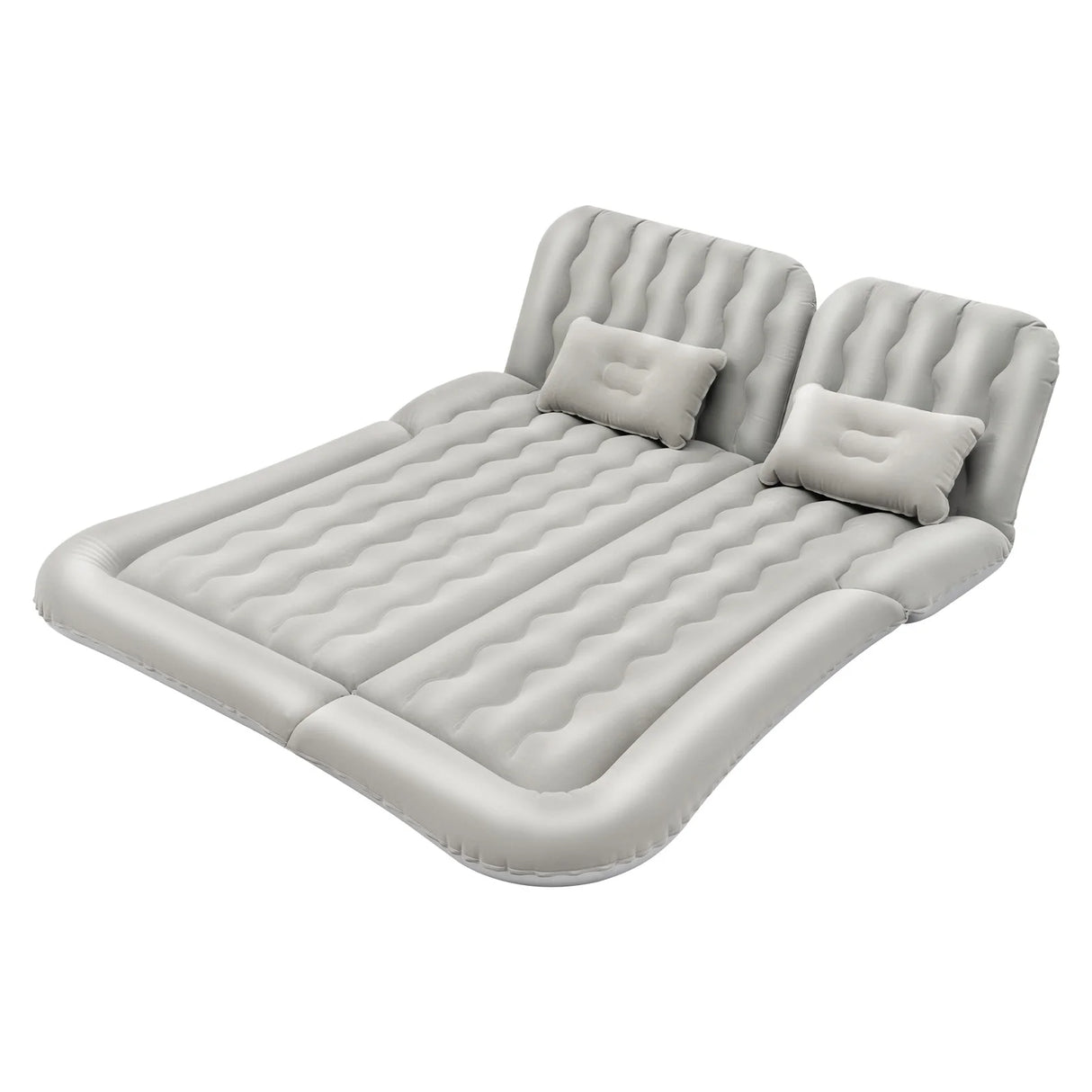 Cama Inflable para Coche con Bomba y Almohada – Colchón Hinchable Plegable Universal para Asiento Trasero, Cojín Flocado Portátil para Viajes