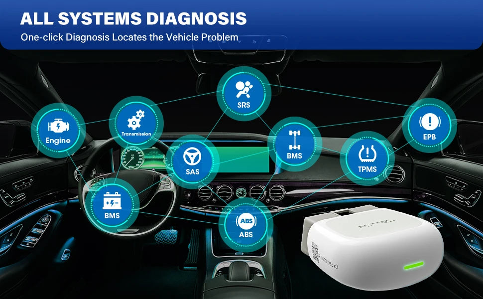 Autel MaxiAP AP200 Escáner OBD2 Bluetooth – Diagnóstico Completo de Todo el Sistema, TPMS y EPB para Coche