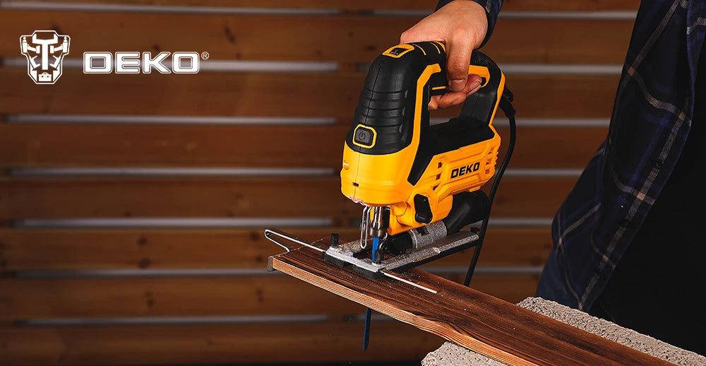 Sierra de Calar DEKO DKJS80XL100 800W 220V – Herramienta Eléctrica para Carpintería con Guía y Accesorios