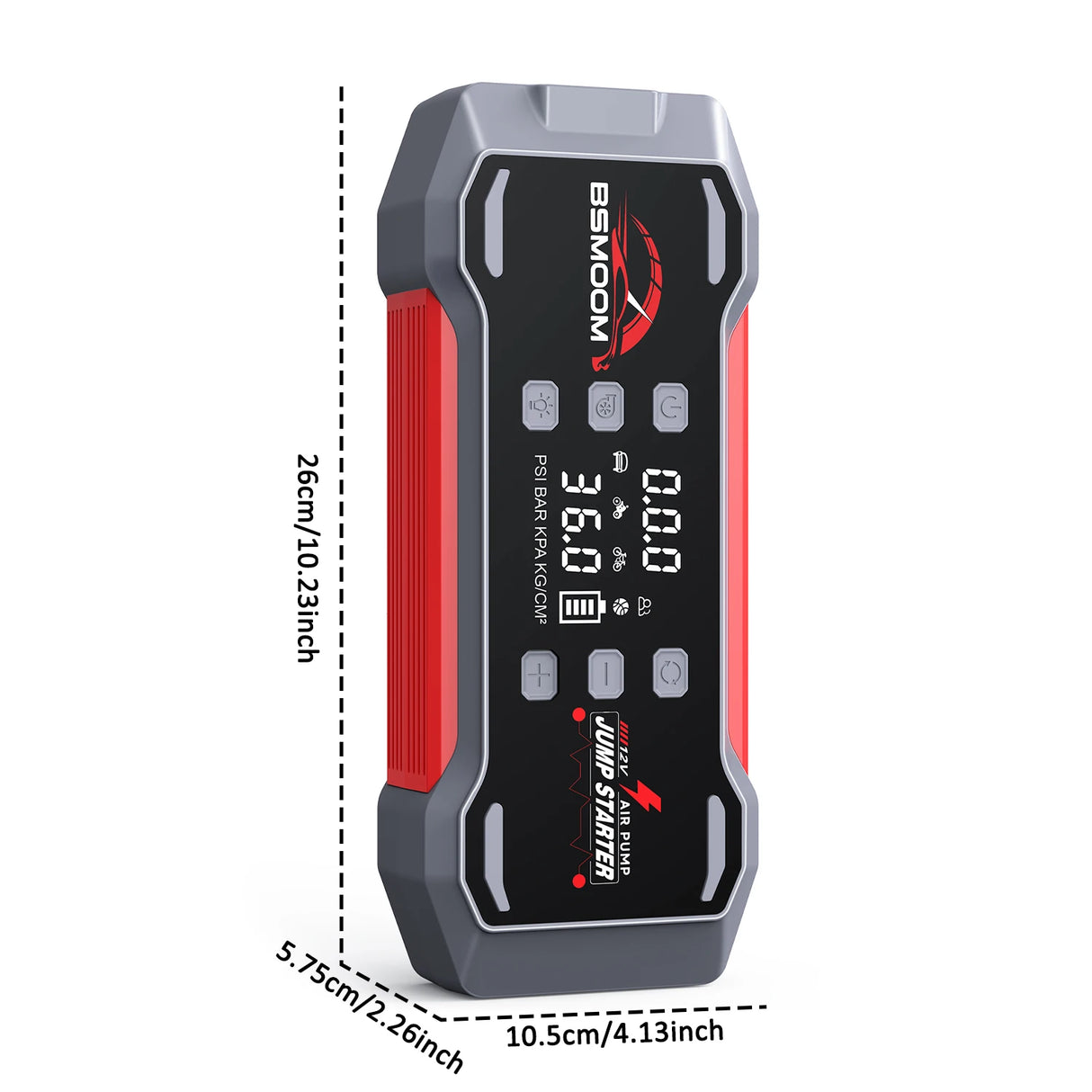 Arrancador de Coche 8000/9000A con Compresor 150 PSI – Booster Batería Portátil para Gasolina y Diésel