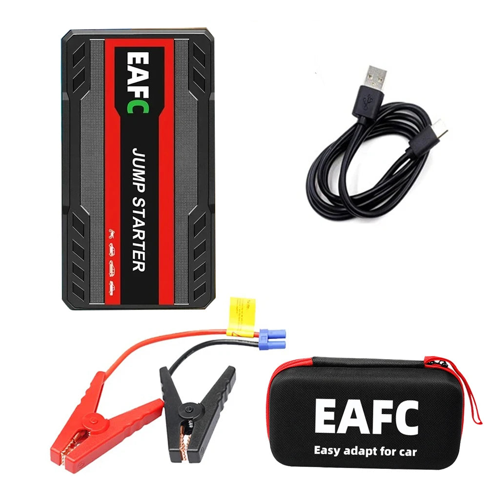 Arrancador de Batería Portátil 1200A 12V – Jump Starter para Coche Gasolina 4.0L y Diésel 2.0L