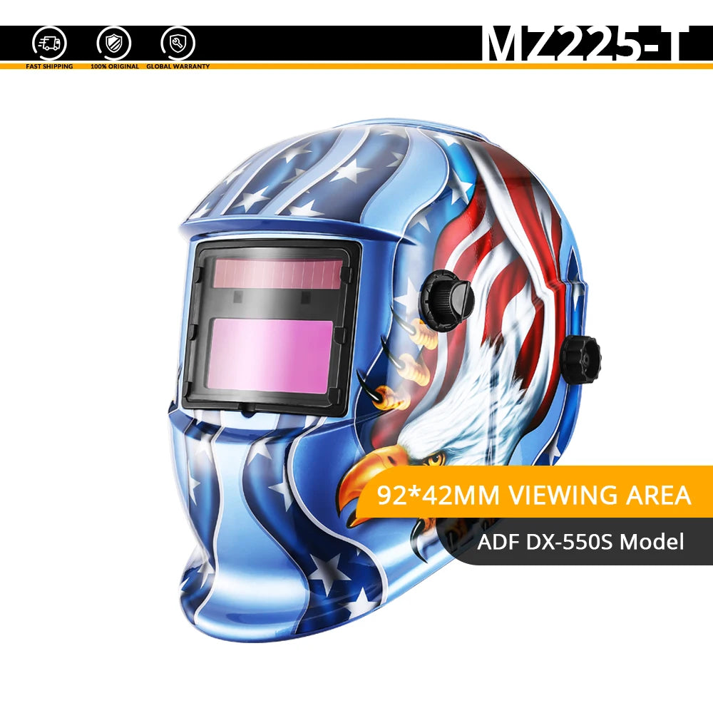 Casco de Soldadura DEKO Solar con Oscurecimiento Automático – Ajustable 4/9-13 para MIG/MMA