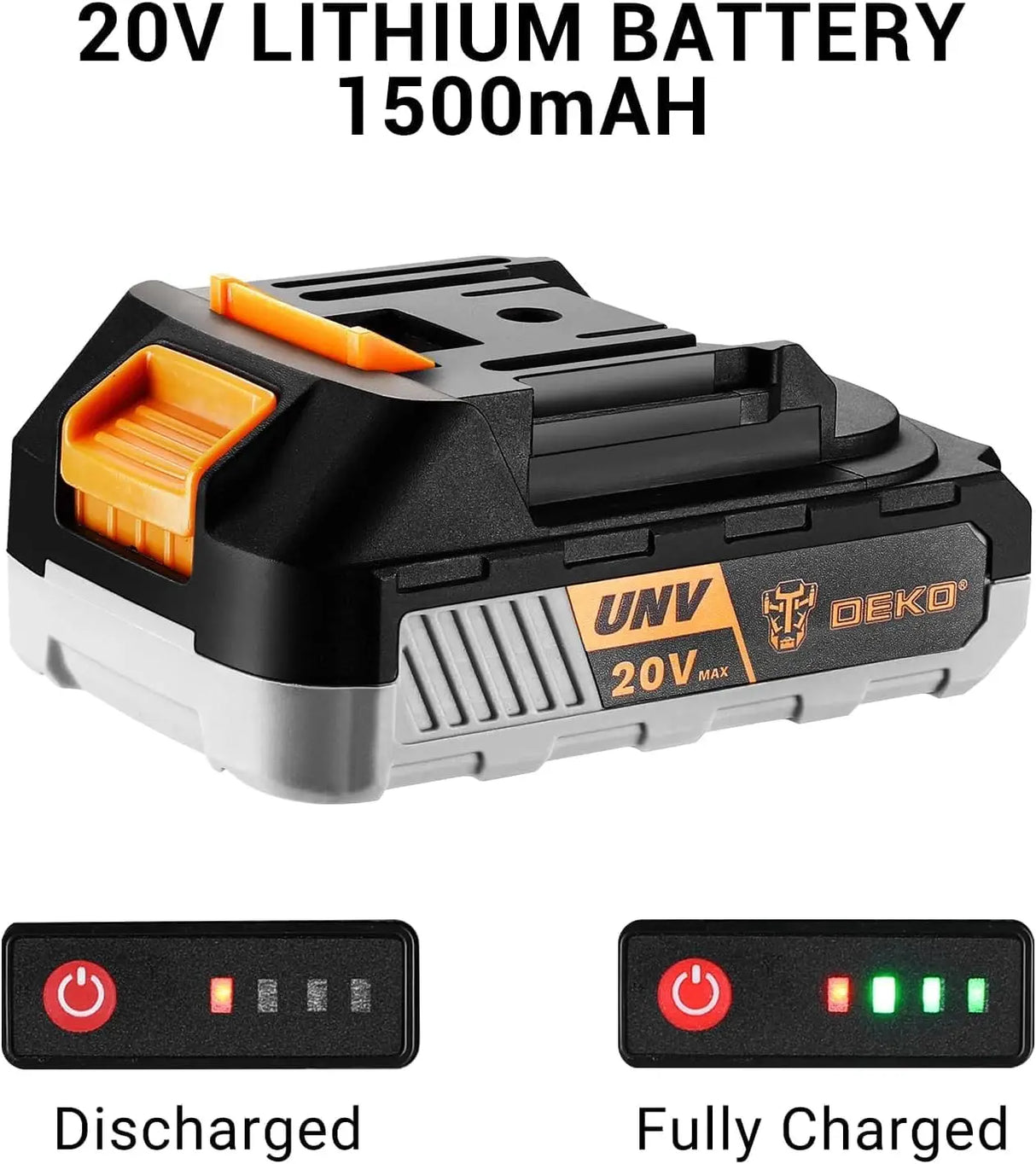 Taladro Inalámbrico DEKO 20V – 2 Velocidades, 18+1 Posiciones y Kit de 29 Piezas con Batería