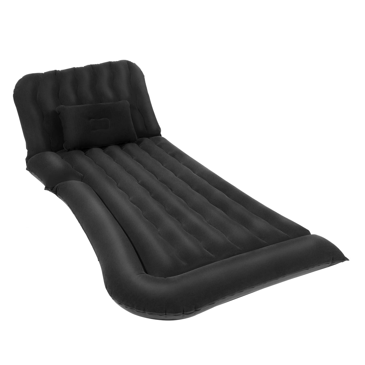 Cama Inflable para Coche con Bomba y Almohada – Colchón Hinchable Plegable Universal para Asiento Trasero, Cojín Flocado Portátil para Viajes