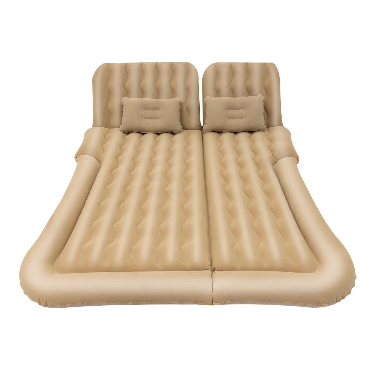 Cama Inflable para Coche con Bomba y Almohada – Colchón Hinchable Plegable Universal para Asiento Trasero, Cojín Flocado Portátil para Viajes