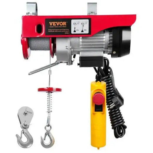 Polipasto Eléctrico VEVOR 250 kg 510W – Elevación 12 m con Motor de Cobre para Garaje y Almacén