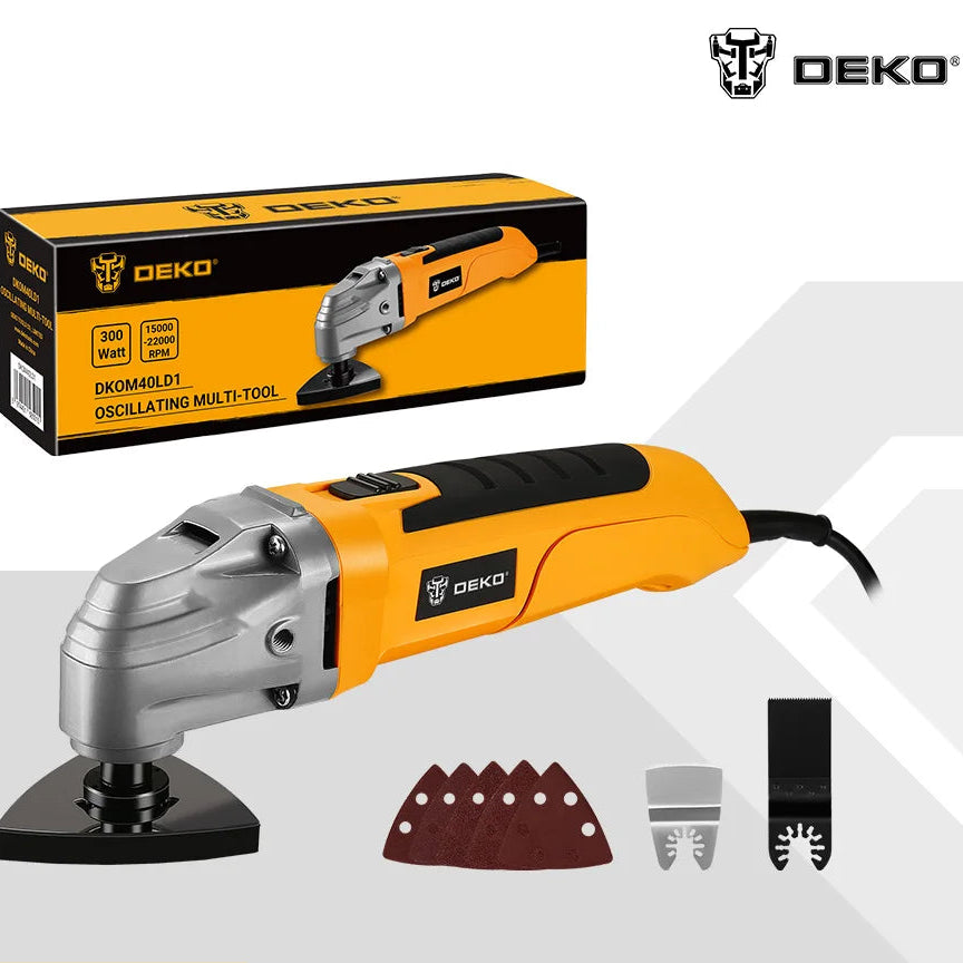Herramienta Oscilante DEKO DKOM40LD1 220V – Multiherramienta con Velocidad Variable para Carpintería y DIY