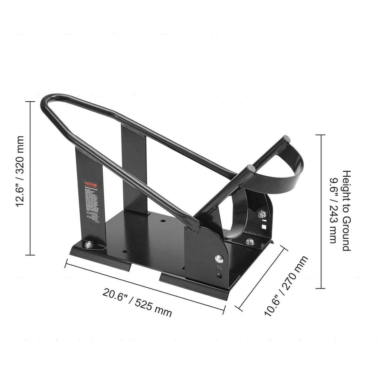 Soporte para Rueda Delantera de Motocicleta SucceBuy 1800 lb – Caballete Vertical de Acero Ajustable, Estabilizador de Moto para Garaje y Transporte