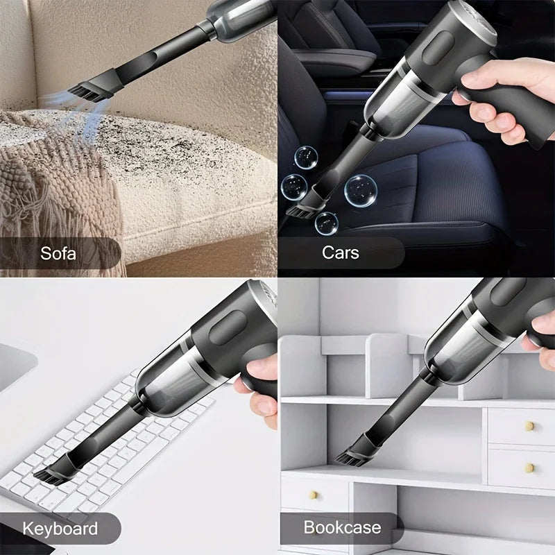 Aspiradora de coche inalámbrica 690000Pa, 2 horas de carga rápida, limpiador de doble uso en seco y húmedo, aspiradora de mano inalámbrica de alta potencia 2026
