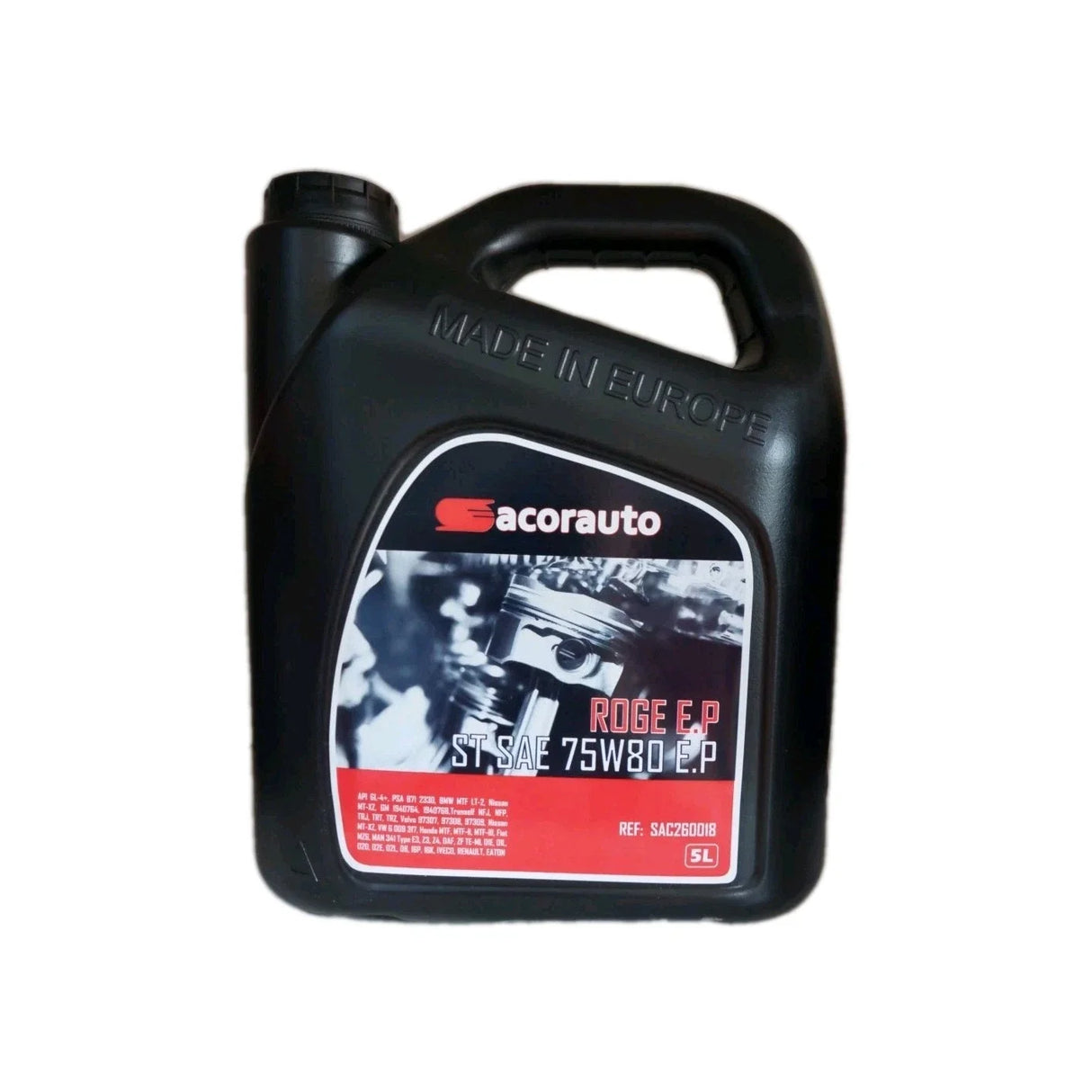 Aceite de Transmisión Sacorauto 75W80 5L – Lubricante para Cajas de Cambio Manuales