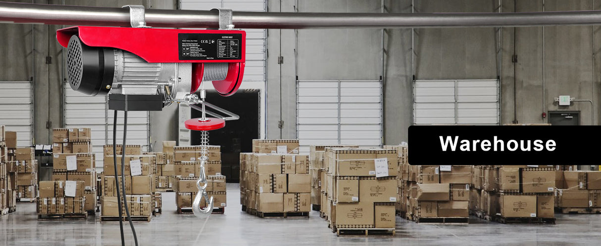 Polipasto Eléctrico VEVOR 250 kg 510W – Elevación 12 m con Motor de Cobre para Garaje y Almacén