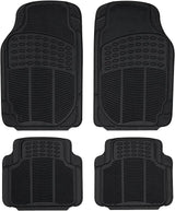 Alfombrillas de Coche Universales GREATOOL Set 4 – Terciopelo Negro Antideslizante (2 Delanteras + 2 Traseras)