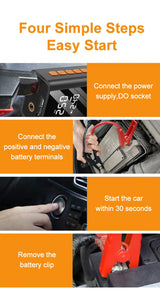 Arrancador de Coche EAFC 1200A con Compresor 150 PSI – Power Bank Portátil de Emergencia
