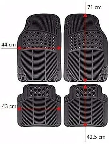 Alfombrillas de Coche Universales GREATOOL Set 4 – Terciopelo Negro Antideslizante (2 Delanteras + 2 Traseras)
