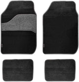 Alfombrillas de Coche Universales GREATOOL Set 4 – Terciopelo Negro Antideslizante (2 Delanteras + 2 Traseras)