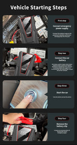 Arrancador de Coche EAFC 1200A 8000mAh – Booster Batería 12V Portátil con Power Bank