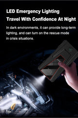 Arrancador de Coche EAFC 1200A 8000mAh – Booster Batería 12V Portátil con Power Bank