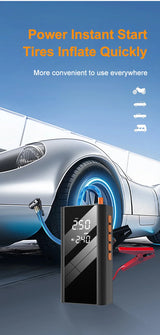 Arrancador de Coche EAFC 1200A con Compresor 150 PSI – Power Bank Portátil de Emergencia