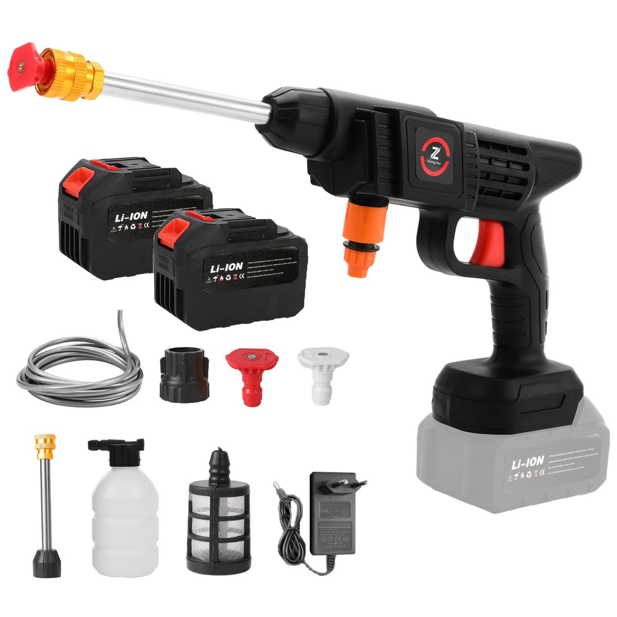 Pistola Hidrolimpiadora Inalámbrica 50 Bar 200W – Lavadora a Batería Compatible Makita 18V