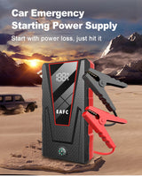 Arrancador de Coche EAFC 1200A 8000mAh – Booster Batería 12V Portátil con Power Bank