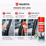 WÜRTH Silicona en Spray Incoloro 500ml - Lubricante para Plástico, Caucho y Metal | Protección Duradera y Anti-estática