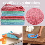 Bayetas de Microfibra 12/24/48 Unidades – Paños de Limpieza Reutilizables sin Rayas para Hogar y Coche