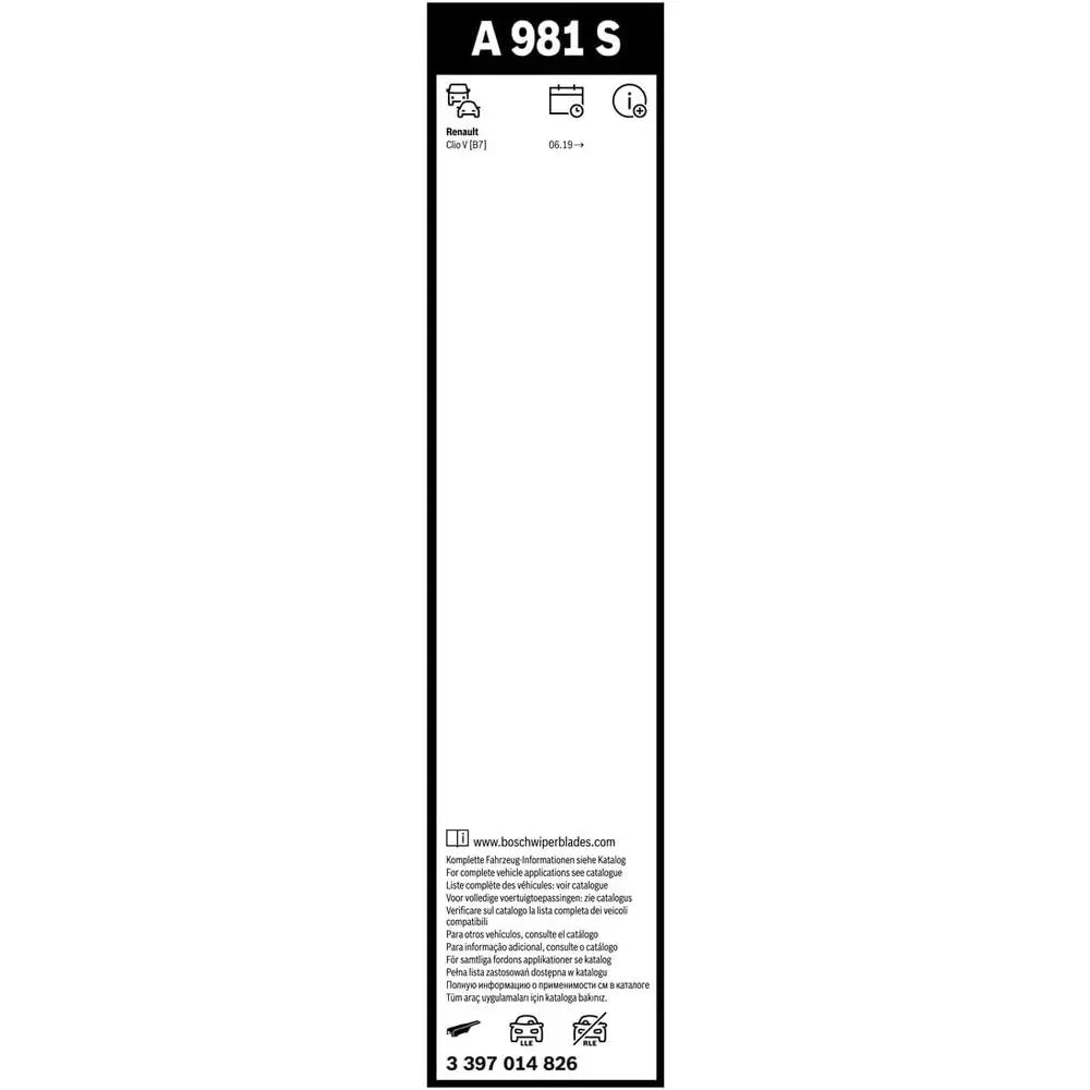 Escobillas Limpiaparabrisas Bosch Aerotwin A981S 700/300 mm – Juego Frontal de Alto Rendimiento