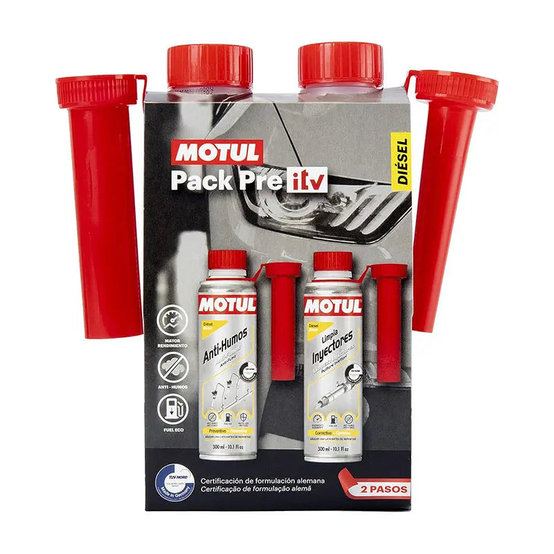 Motul Kit Pre ITV Diésel Limpia Inyectores – Aditivo Mantenimiento Motor Diésel