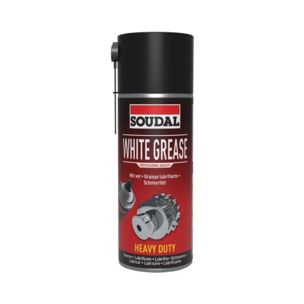 Soudal Grasa de Litio Blanca Spray 400 ml – Lubricante de Alta Protección y Resistencia