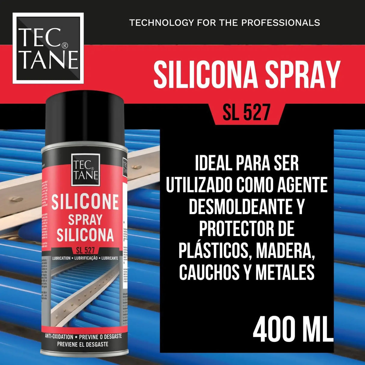 Spray Lubricante de Silicona 400 ml – Protección para Caucho, Gomas y Plásticos