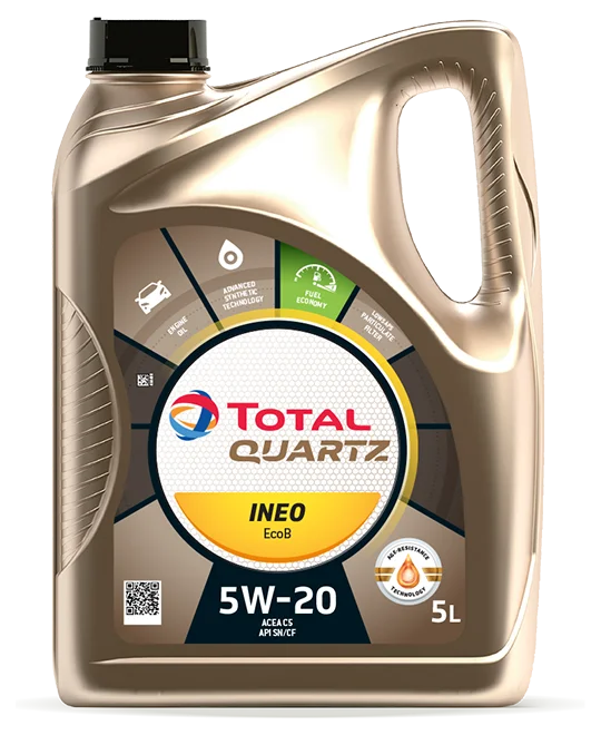Aceite Total Quartz Eco B 5W20 5 L - Protección Contra Desgaste y Depósitos