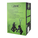 JUEGO DE 2 CABALLETES 3 TON JBM 53779 PARA ESTABILIZAR VEHÍCULOS